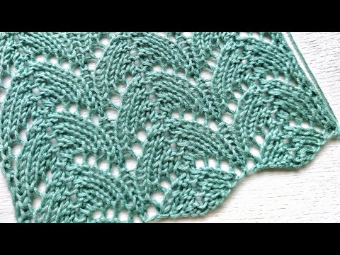 Видео: Симпатичный простой узор для вязания ажурных изделий