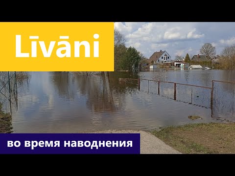Видео: Наводнение в латгальском городе Ливаны
