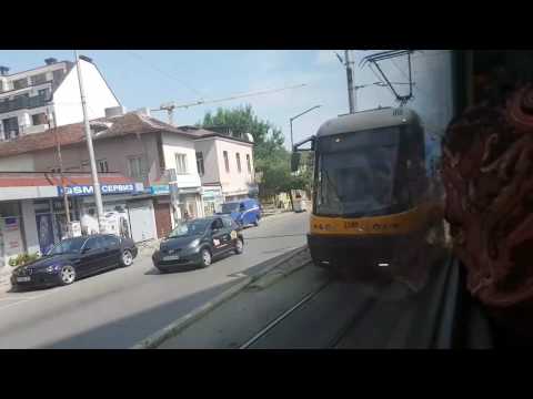Видео: Трамвай София- Линия3 Гара Захарна Фабрика- кв. Орландовци|Sofia tram- Line 3 with T6A2B Part2
