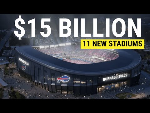 Видео: ВСЕ крупные стадионы НФЛ, открывающиеся в период с 2025 по 2031 год