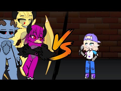 Видео: 1 2 3 Slaughter me street|FNF| gacha nebula|монстры vs моей ос
