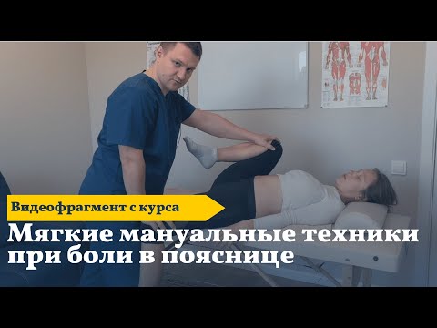 Видео: ПИР мышц таза и бедра. Видеофрагмент с курса - "Алгоритм работы с поясничным отделом"