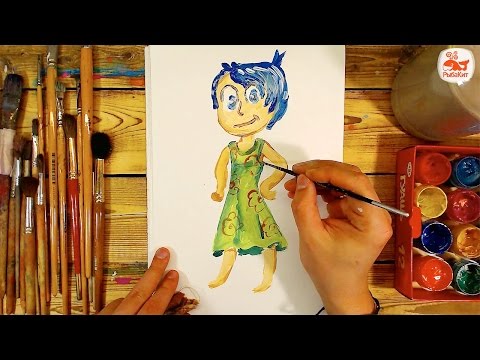 Видео: Как нарисовать РАДОСТЬ красками из мультика ГОЛОВОЛОМКА / урок рисования для детей