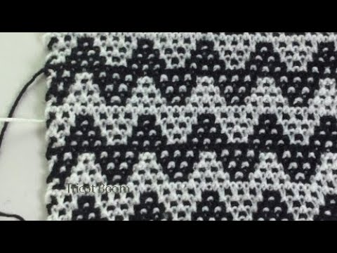 Видео: Разноцветные спирали / Мозаичная техника / Вязание спицами.