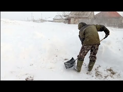 Видео: Бураны атакуют/Разгребаем сугробы