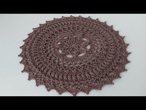 Видео: РЕЛЬЕФНАЯ САЛФЕТКА "КОСМЕЯ"  16-21 ряд