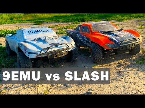 Видео: Сравнение Remo Hobby 9EMU и Traxxas Slash, плюсы и минусы моделей. Разница в скорости.