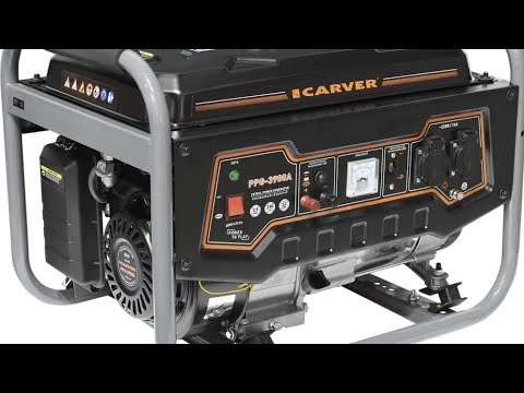 Видео: Бензиновый генератор Carver 3900 AE.