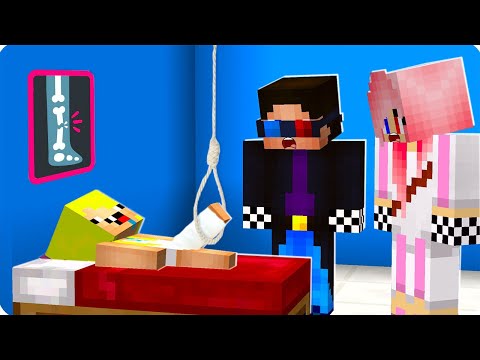 Видео: 🦴🦶НУБИК СЛОМАЛ НОГУ В МАЙНКРАФТ! ШЕДИ И ЛЕСКА MINECRAFT