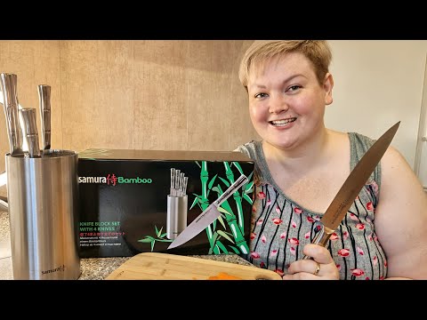 Видео: Чуть ПАЛЕЦ не ОТХРЯПАЛА 😅 очень ОСТРЫЕ кухонные ножи Samura Bamboo 🔪для ДОМОХОЗЯЙКИ! Обзор Влог
