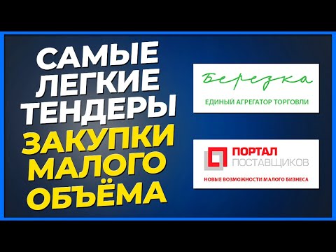 Видео: Легкие тендеры до 600 000 ₽. Закупки малого объема. Портал поставщиков, Березка, РТС маркет. ЗМО