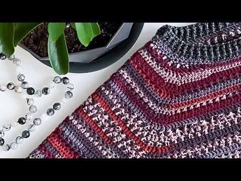 Видео: Джемпер крючком из носочной пряжи мастер класс