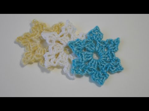 Видео: Простая снежинка крючком для начинающих