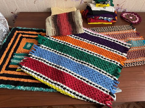 Видео: Вязание красивого коврика, дешево и  практично