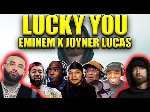 Видео: Они ЩЕЛКНУЛИСЬ! Эминем и Джойнер Лукас «Lucky You» | Подборка реакций – Бары на барах!