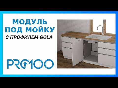 Видео: МОДУЛЬ под МОЙКУ с профилем GOLA. (PRO100 6)