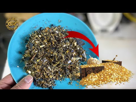 Видео: Извлечение золота из низкопробных контактов мобильного телефона | Извлечение золота |