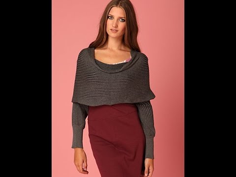 Видео: Шарф с рукавами, шарф кофта или шарф трансформер вяжем спицами.