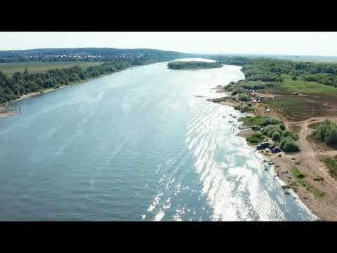 Видео: Ока, порт Серпухов, устье р  Нара 06 2019