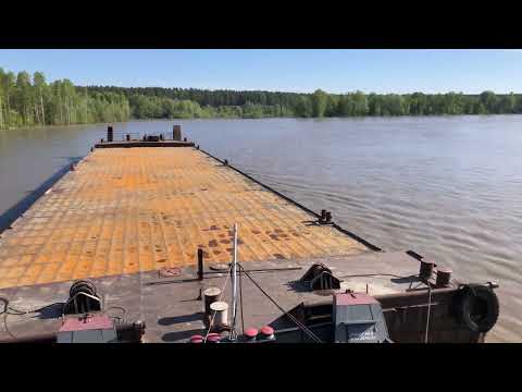 Видео: Таймлапс - Подъём баржи по Катуни