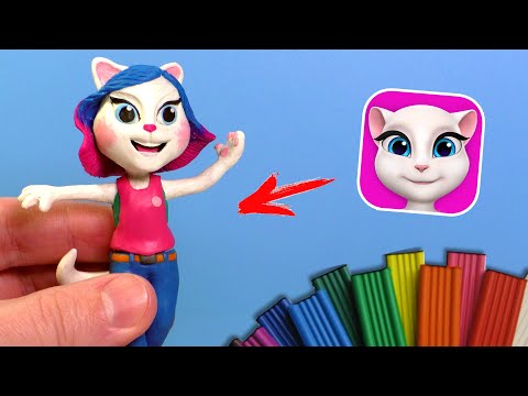 Видео: ЛЕПИМ ГОВОРЯЩУЮ КОШКУ АНДЖЕЛУ из игры My Talking Angela