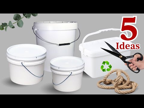 Видео: Пластиковые ведра — сокровища: 5 Brilliant Ways to Reuse Plastic Buckets! DIY Ideas 🌿💡