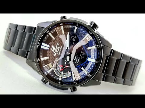 Видео: Casio Edifice ECB-S100DC-2A. Обзор/Review