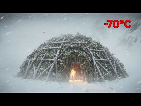 Видео: Я пережил метель при температуре -70°C в деревянной палатке | Экстремальная зимняя жизнь вдали от...