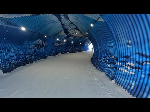 Видео: Роза Хутор: трассы Тритон – Б-52, спуск от Розы Пик до Плато