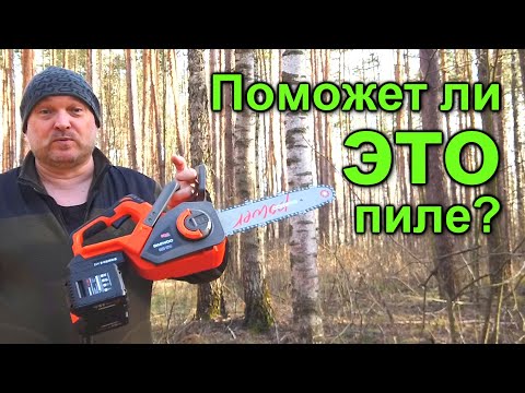 Видео: Третье испытание, или, Что останавливает аккумуляторную цепную пилу?