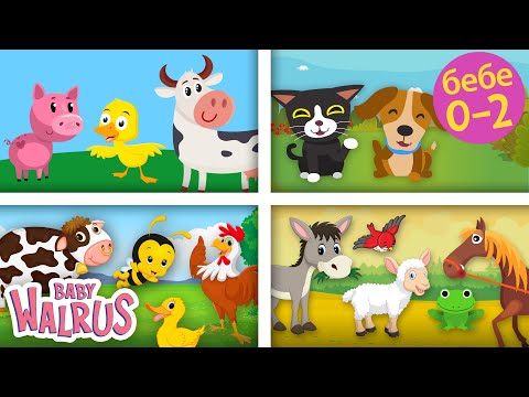 Видео: Какви звуци издават животните?  Научи ги с нас! 🐖🐈