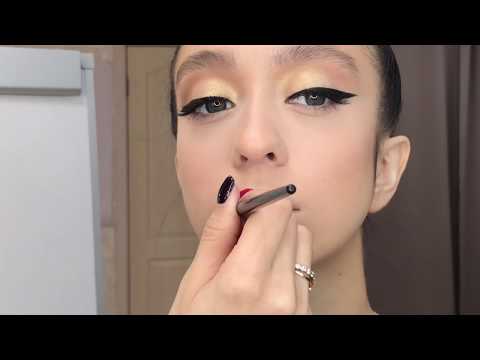 Видео: СТРЕЛКИ И КРАСНЫЕ ГУБЫ. GLAMOROUS MAKEUP