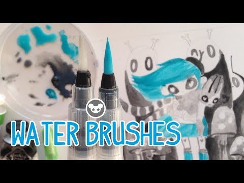 Видео: Hilda & Water Brushes | Акрил и акварельные кисти