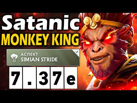 Видео: Сатаник на МИД МК, Попался с Яторо! - Satanic Monkey King 7.37 ДОТА 2