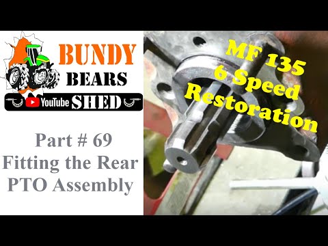Видео: Massey Ferguson 135 6-ступенчатая реставрация № 69 Установка вала отбора мощности