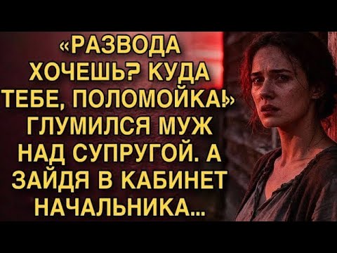 Видео: Я ПЛАКАЛ ЧИТАЯ ЭТО! “КАКОЙ ТЕБЕ РАЗВОД? ПОЛЫ РЕШИЛА ДРАИТЬ?” — СКАЗАЛ МУЖ, НО У БОССА…