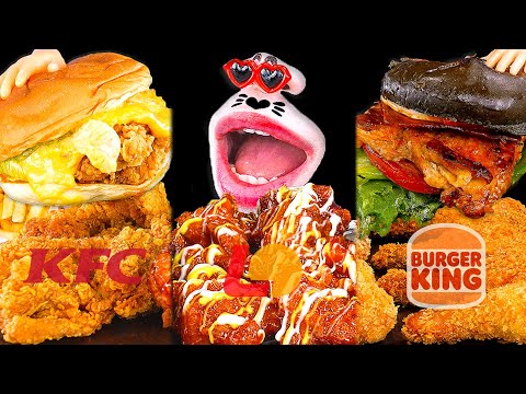Видео: Не могу остановиться, не остановлюсь: пожираю бургеры весь день! 🍔🔥 ASMR Mukbang Eating Show :)