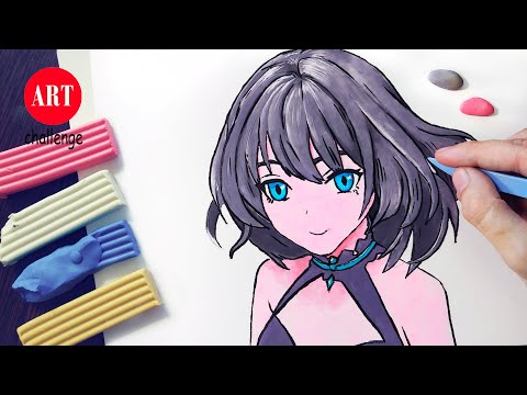 Видео: Рисунок пластилином. Как это? Арт челлендж.