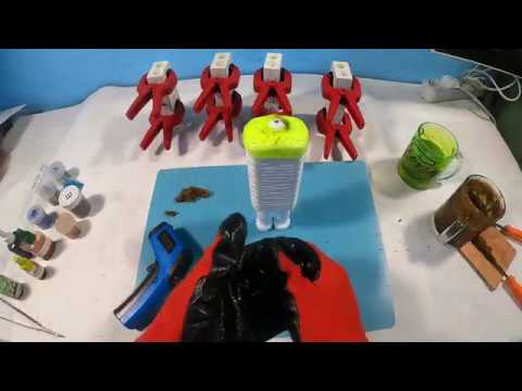 Видео: Ракета для литья двухцветных приманок. Цвет Green pumpkin