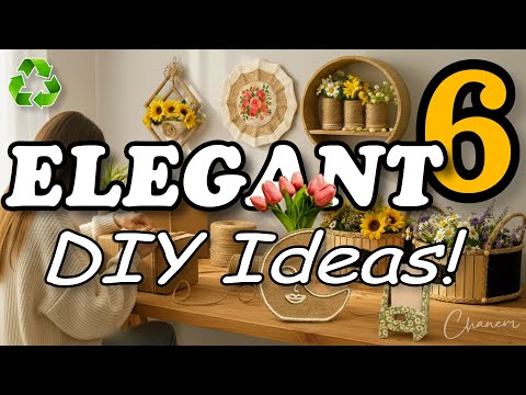 Видео: 6 ПОТРЯСАЮЩИХ идей DIY для декора дома, которые выглядят как из роскошного магазина! 😍♻️