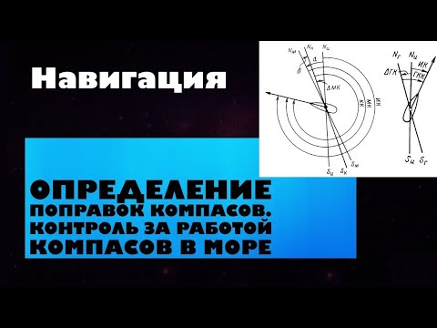 Видео: Навигация Урок 6. Определение поправок компасов. Контроль за работой компасов в море