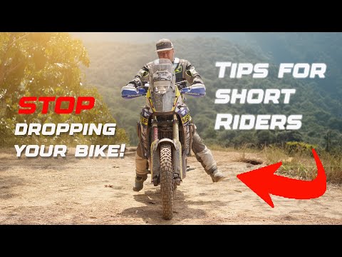 Видео: Как ездить на высоком мотоцикле невысоким водителям