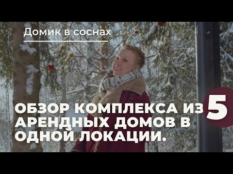 Видео: Комплекс из 5 арендных домов в одной локации. Домик в соснах. КП Сосновые озера