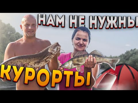 Видео: Отпуск в палатке .Пока все едут на Мальдивы ,то мы наслаждаемся рыбалкой на реке .Видеоотчёт рыбалки