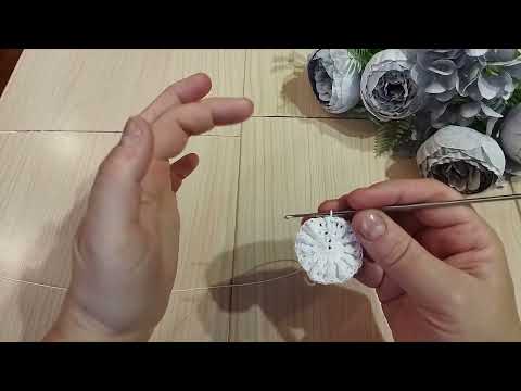 Видео: Объёмная салфетка 1-8 ряд