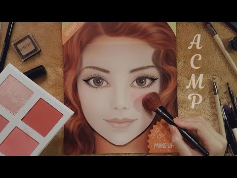 Видео: АСМР Макияж нарисованной девушке, тихий голос 💄 ASMR Makeup