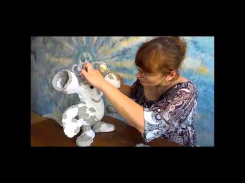 Видео: уроки папье-маше Татьяны Молодой - гоблин Кузя