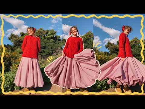 Видео: пошив юбки-баллона со сборками (руководство по шитью)