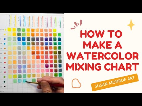 Видео: Как сделать и использовать таблицу смешивания акварельных красок!