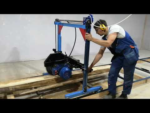 Видео: Дисковая углоповоротная пилорама Лесник-450У